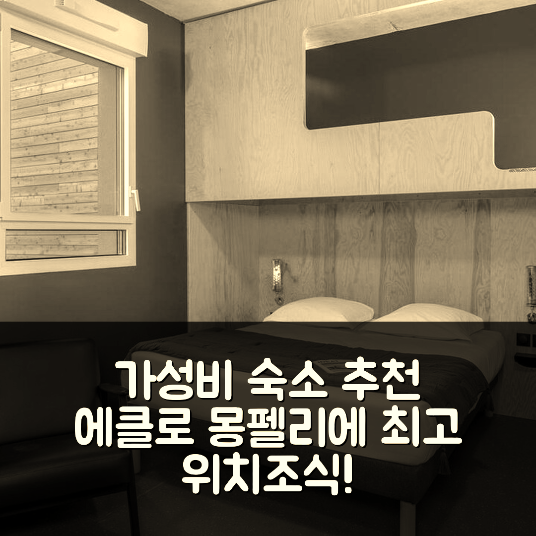 몬펠리에 숙소 여행 호텔 추천 에클로 몽펠리에 센터 가르 | 가성비 뛰어난 위치 조식 정보 5가지