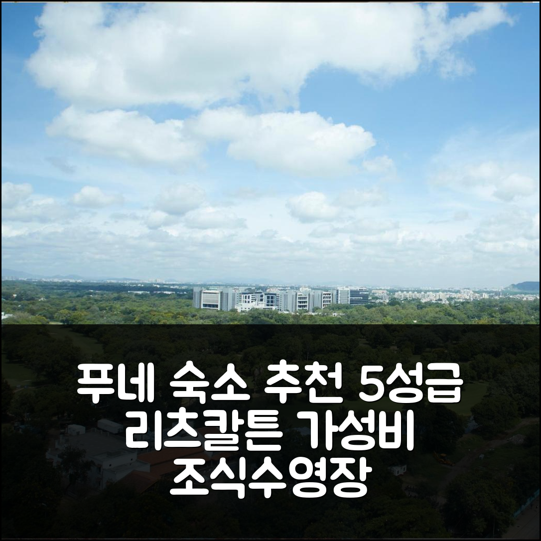 푸네 숙소 여행 호텔 추천 더 리츠칼튼 푸네 | 5성급 조식과 수영장, 가성비 뛰어난 숙소 7가지 추천