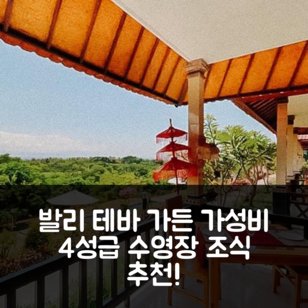 발리 숙소 여행 호텔 추천 테바 가든 뷰 | 가성비 좋은 4성급 수영장과 조식 정보 7가지
