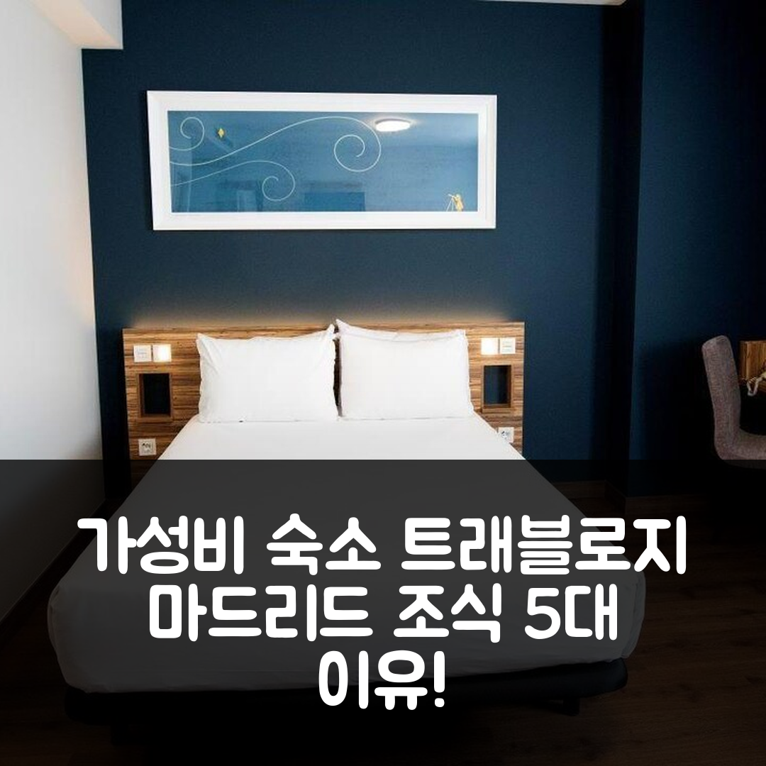 마드리드 숙소 여행 호텔 추천 트래블로지 마드리드 메트로폴리타노 | 가성비와 조식이 뛰어난 5가지 이유