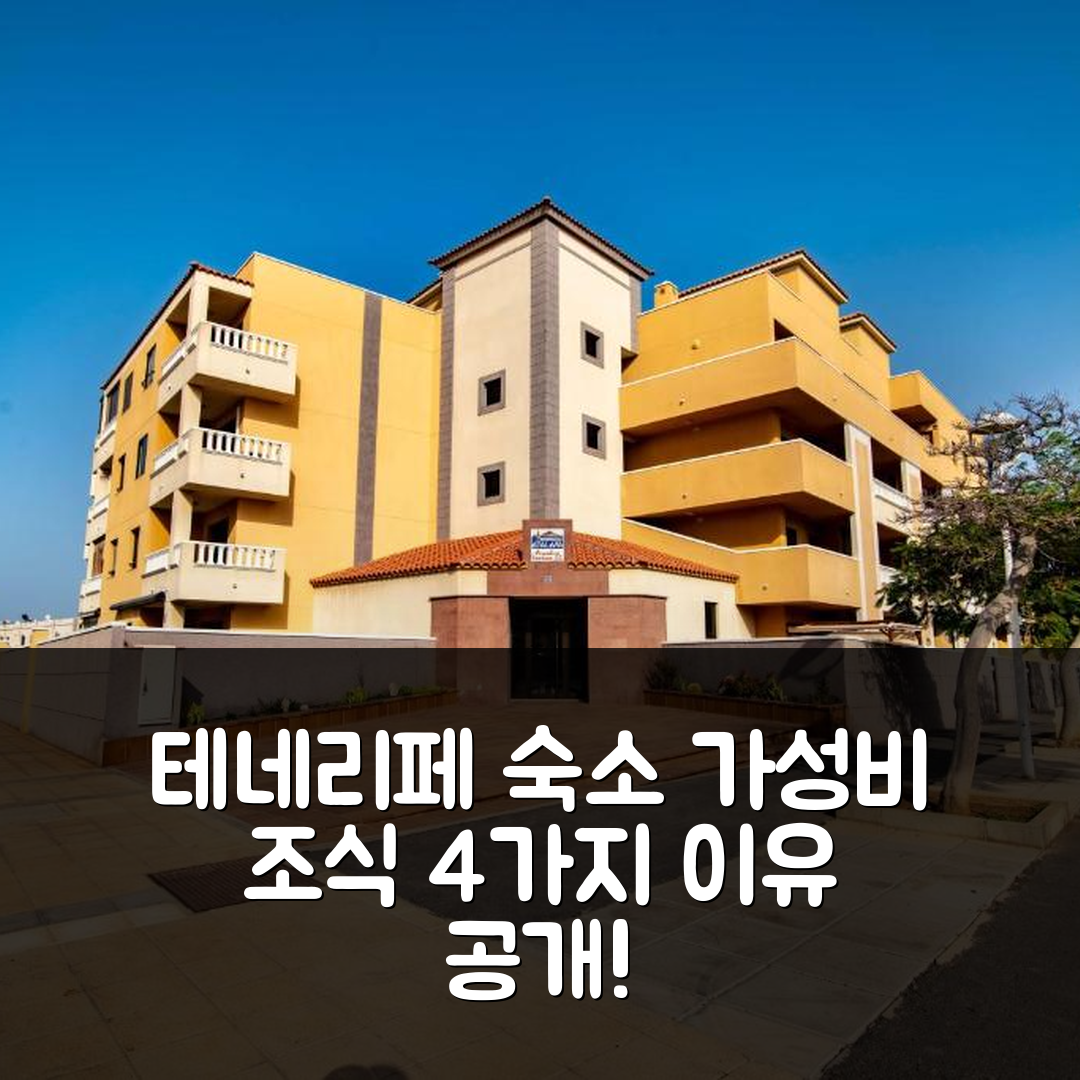 테네리페 숙소 여행 호텔 알길라엔카나리야스 메다노 아탈라야 테라스 앤 수영장 | 가성비와 조식이 뛰어난 4가지 이유