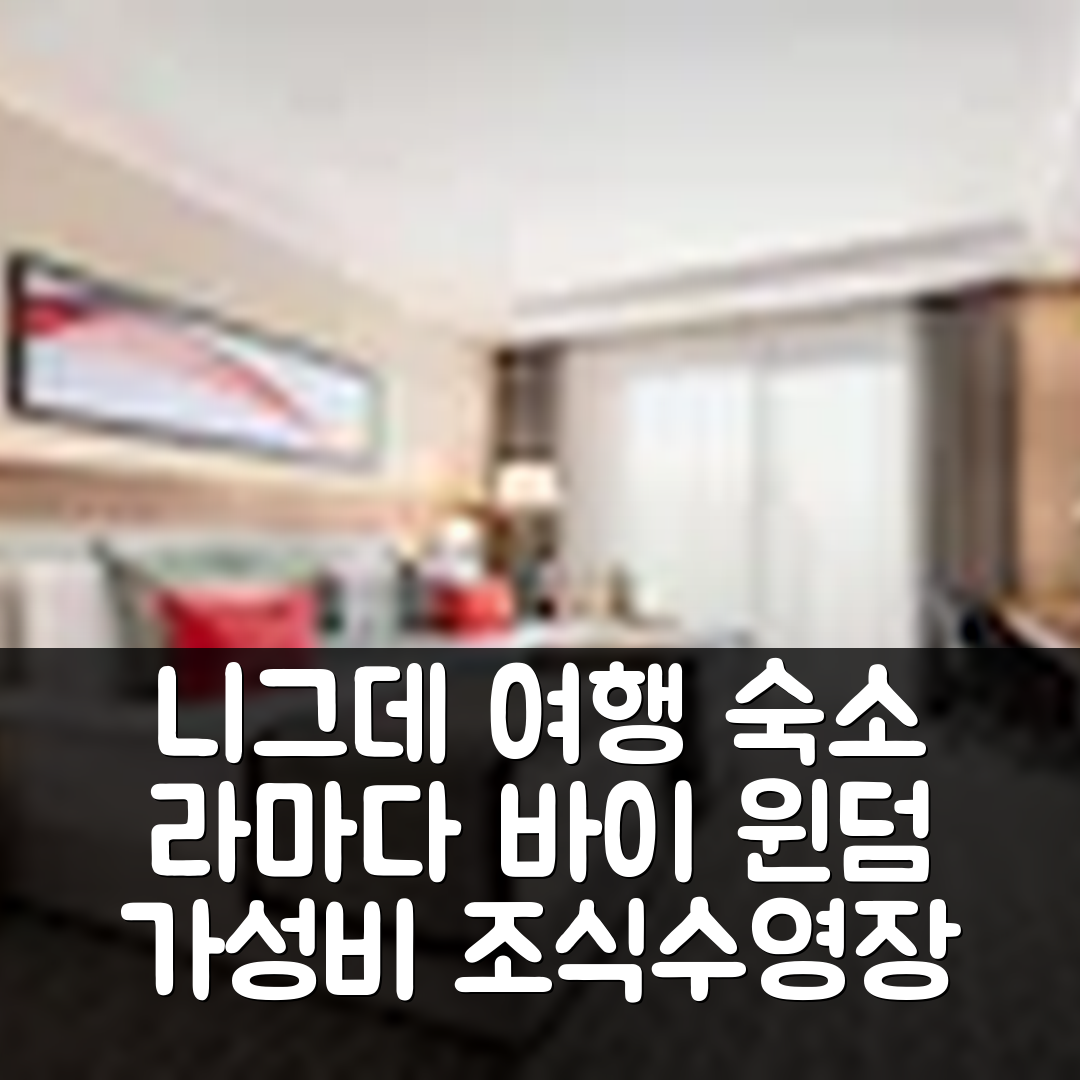 니그데 숙소 여행 호텔 추천 라마다 바이 윈덤 니그데 | 가성비 좋은 3가지 조식과 수영장 정보
