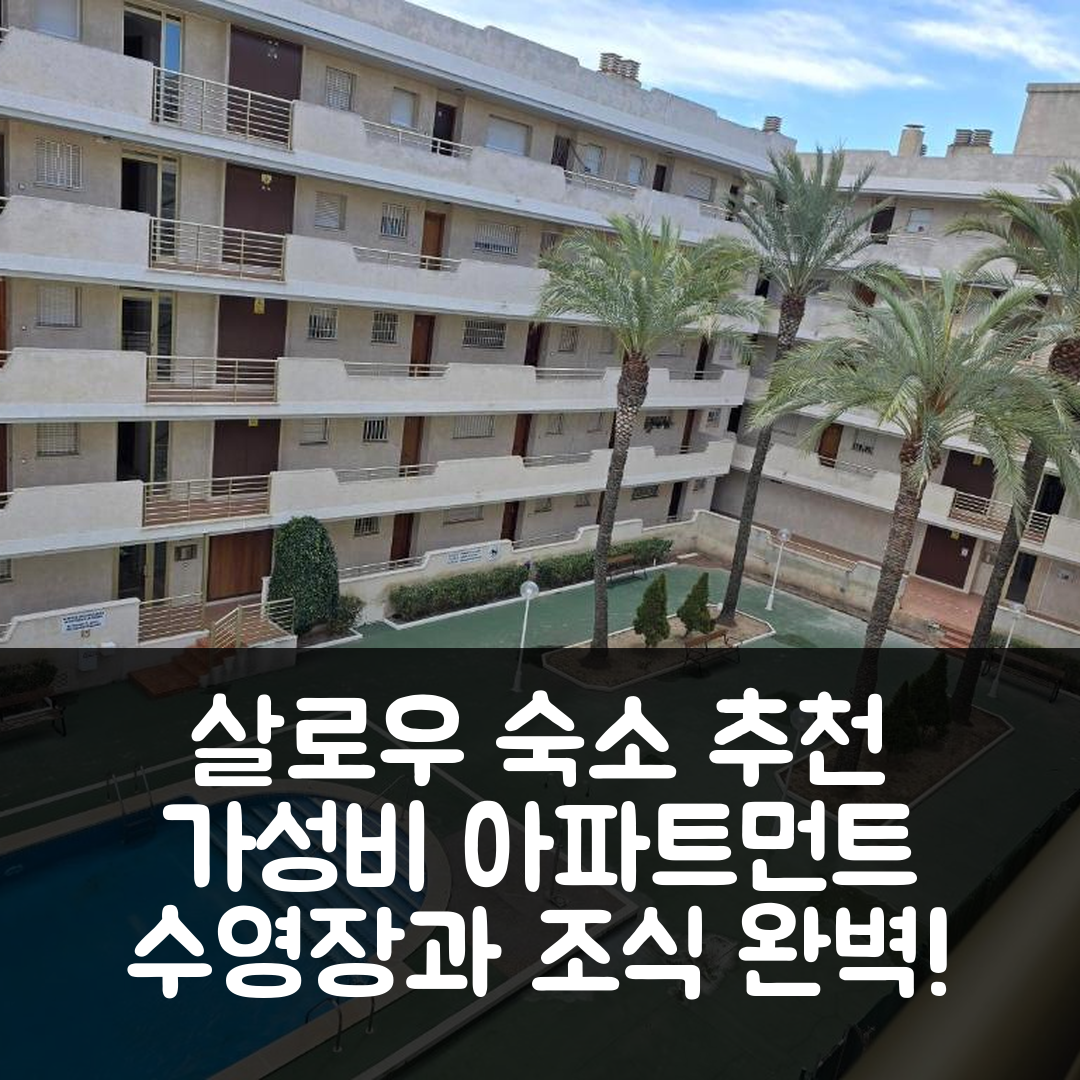 살로우 숙소 여행 호텔 추천 시 아파트먼트 | 가성비 좋은 가격과 수영장, 조식 정보 5가지